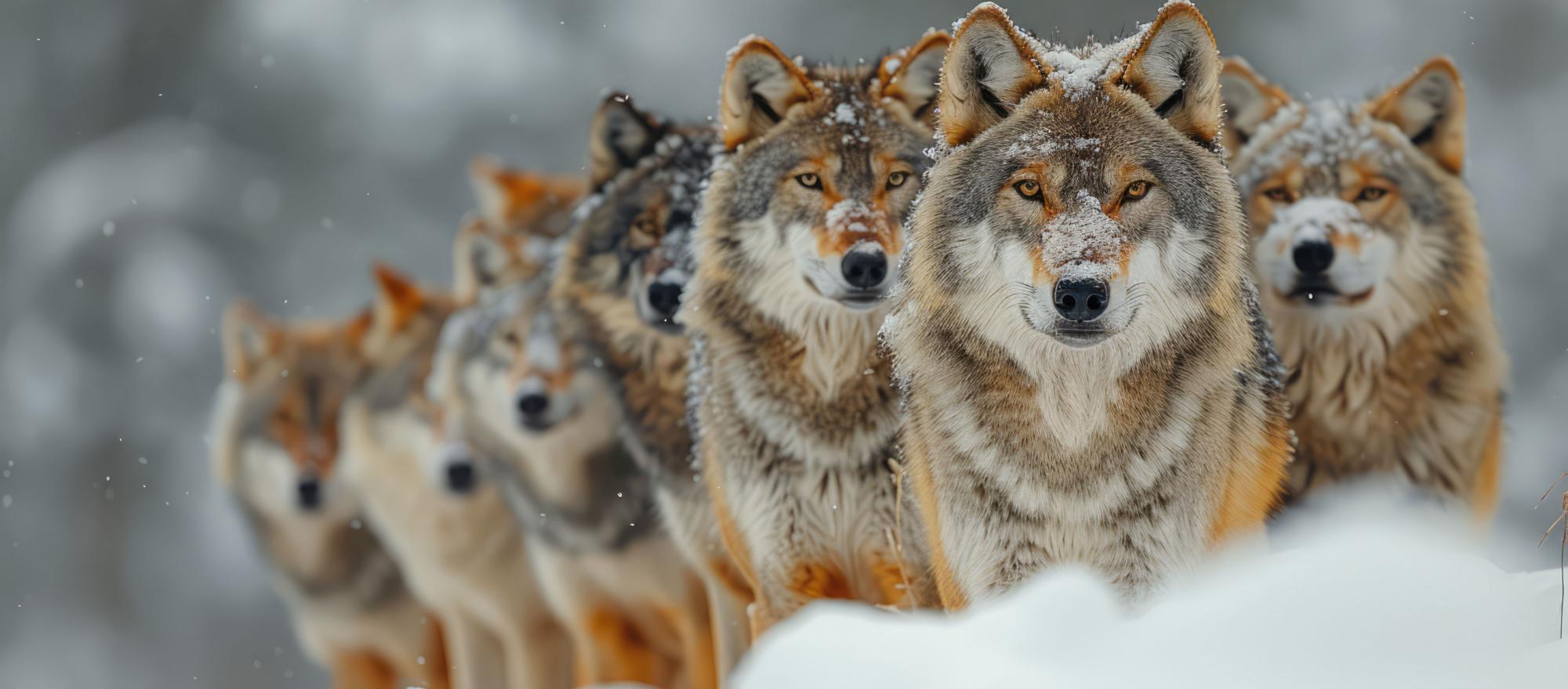 Wolves in Yellowstone National Park